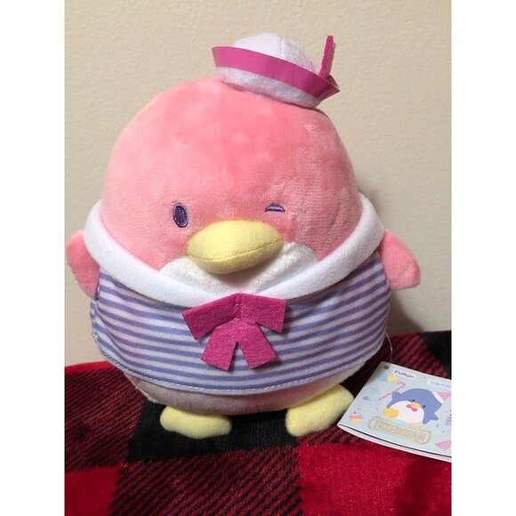 FuRyu Sanrio Tuxedo Sam Outing Coordination 2021 7" Plush Pink Penguin Sailor - Picture 1 of 10